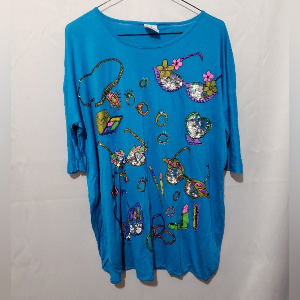Bali Moon Sequin Top Handmade